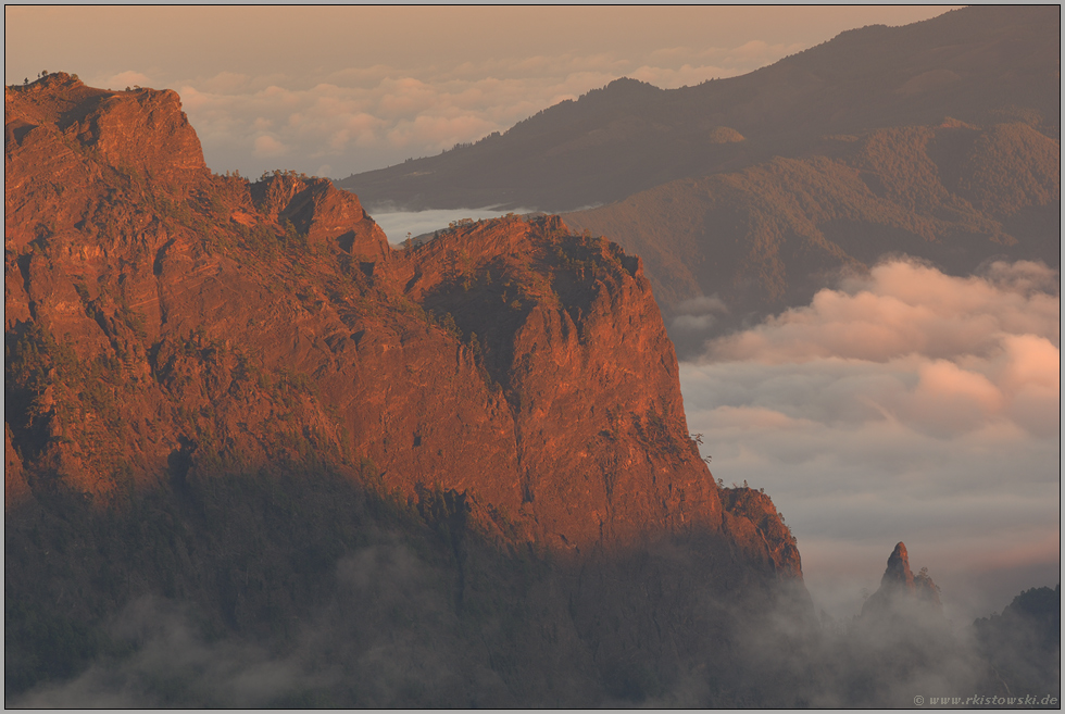 Märchenland... Caldera *La Palma*, Bergglühen im Sonnenuntergang